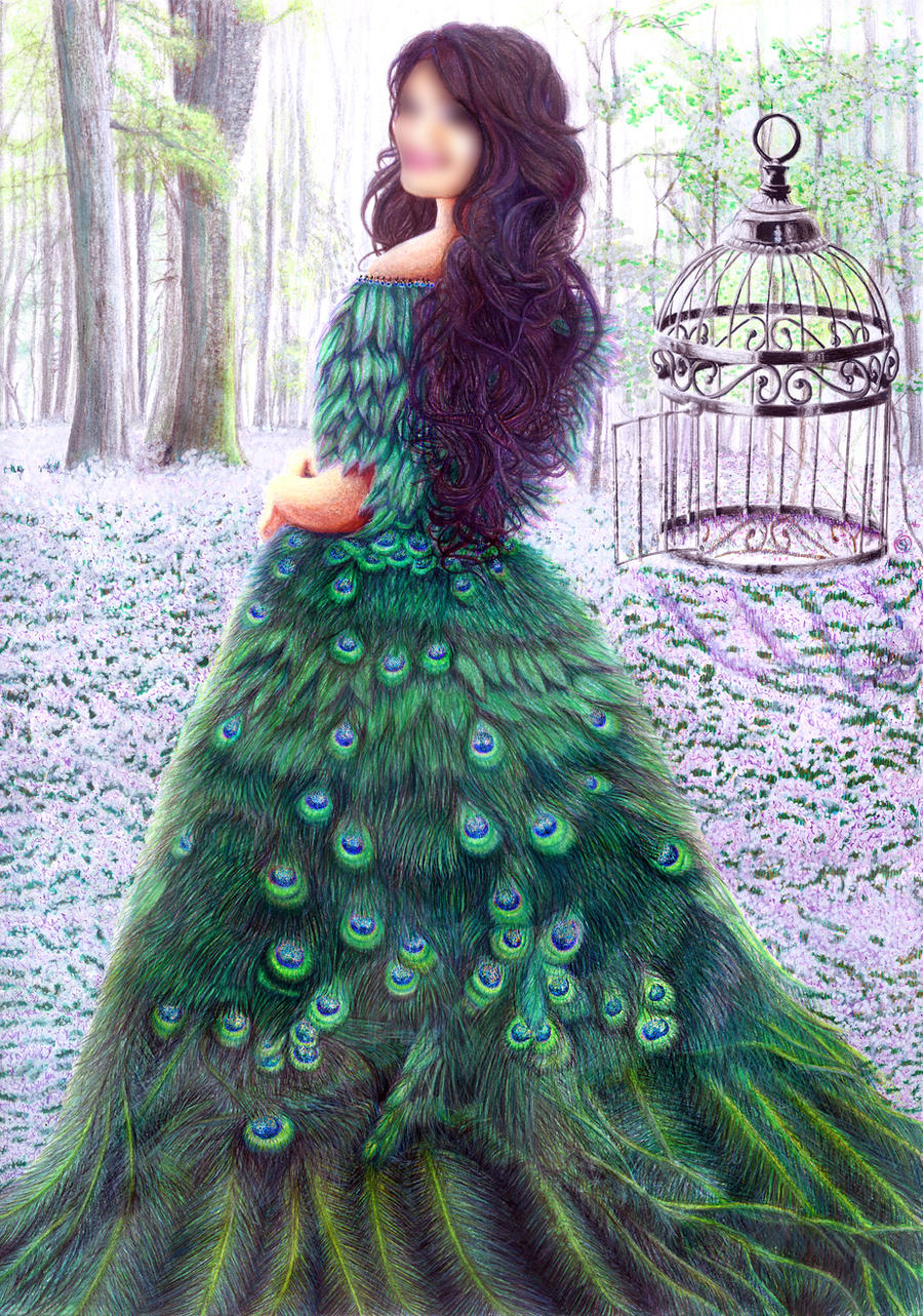 Peacock Princess COLORED PENCILS by Yankeestyle94 on ...