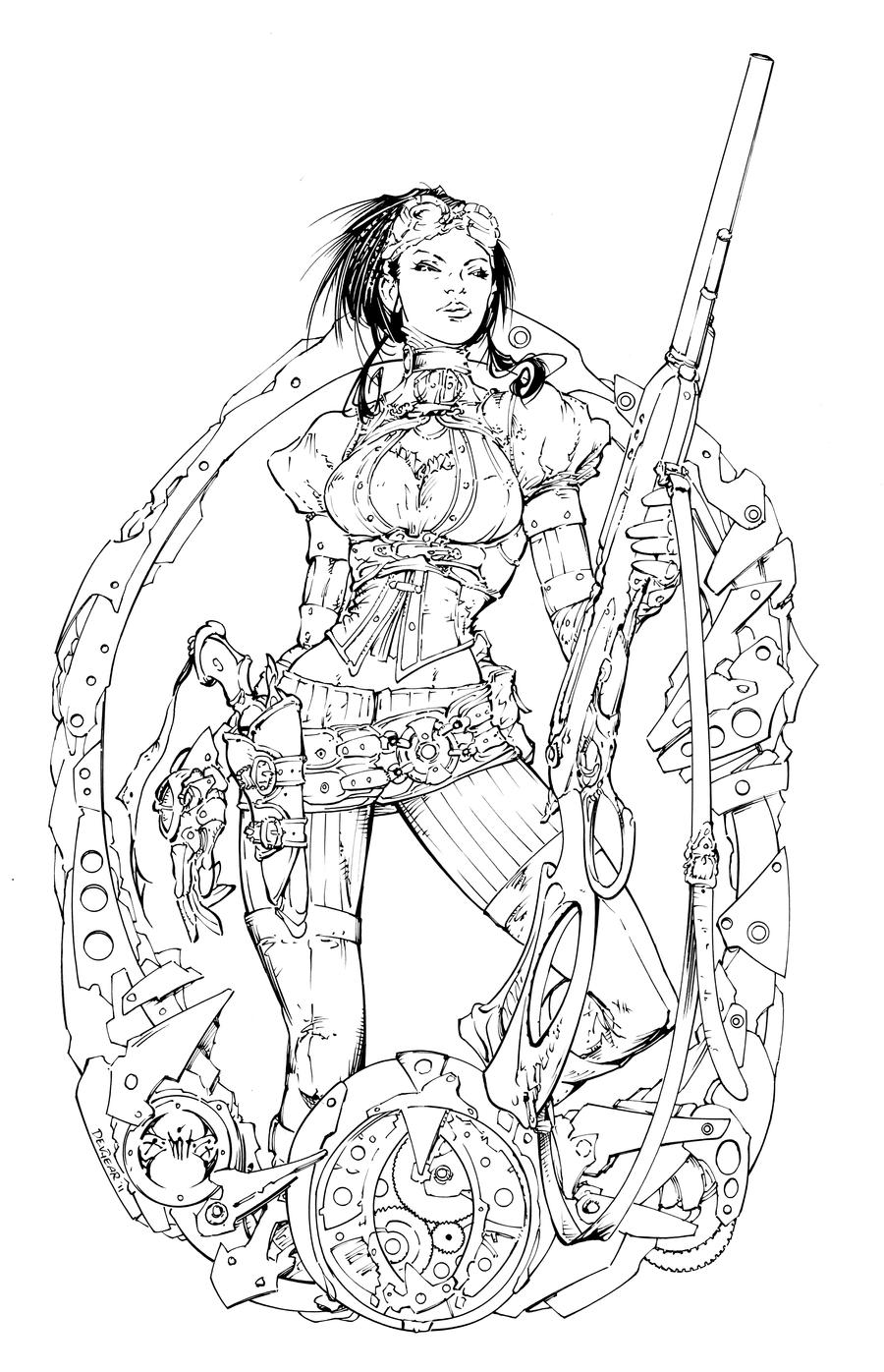 lady mechanika coloring pages - photo #5