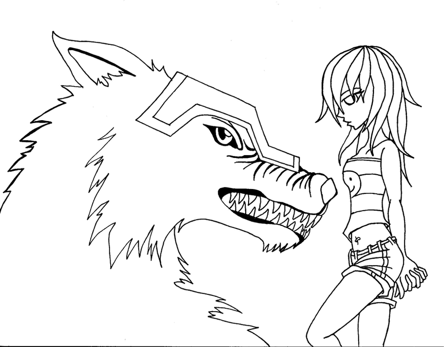 Chibi Werewolf Coloring Pages