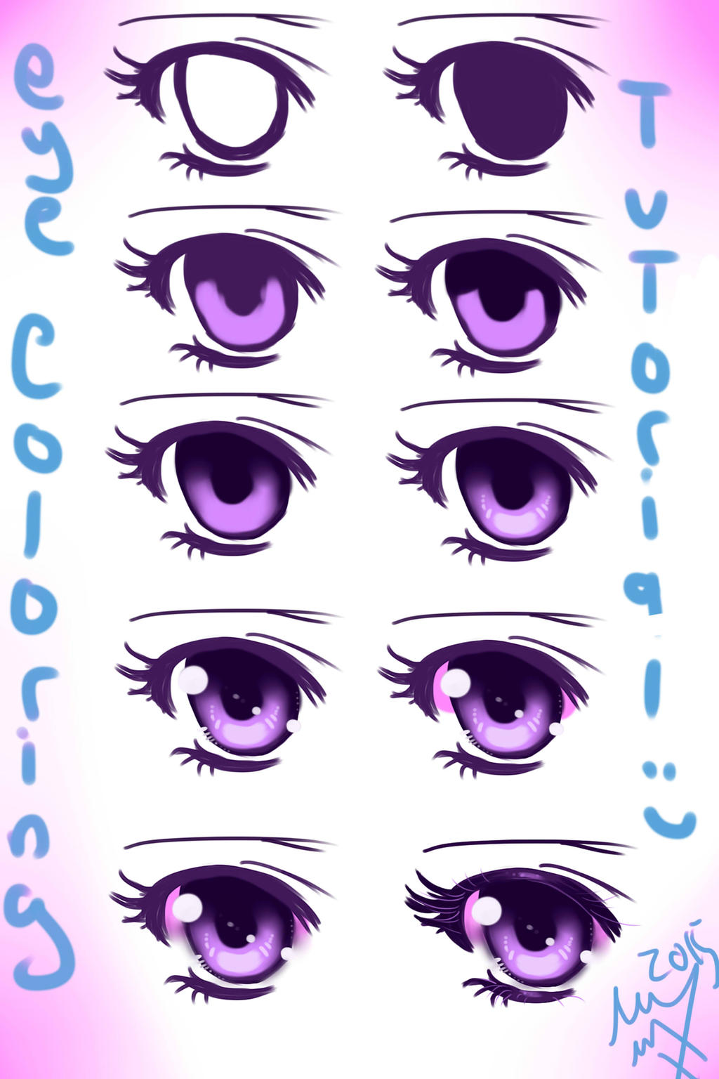 Eye coloring tutorial update by ShikiAriandriNight on DeviantArt