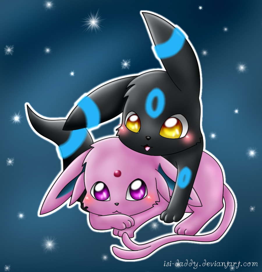 Espeon And Umbreon Cuddle By Isi Daddy On Deviantart