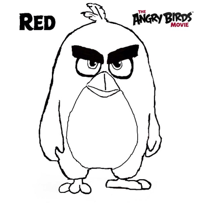 The Angry Birds Movie Coloring Pages - Red by ANGRYBIRDSTIFF on DeviantArt