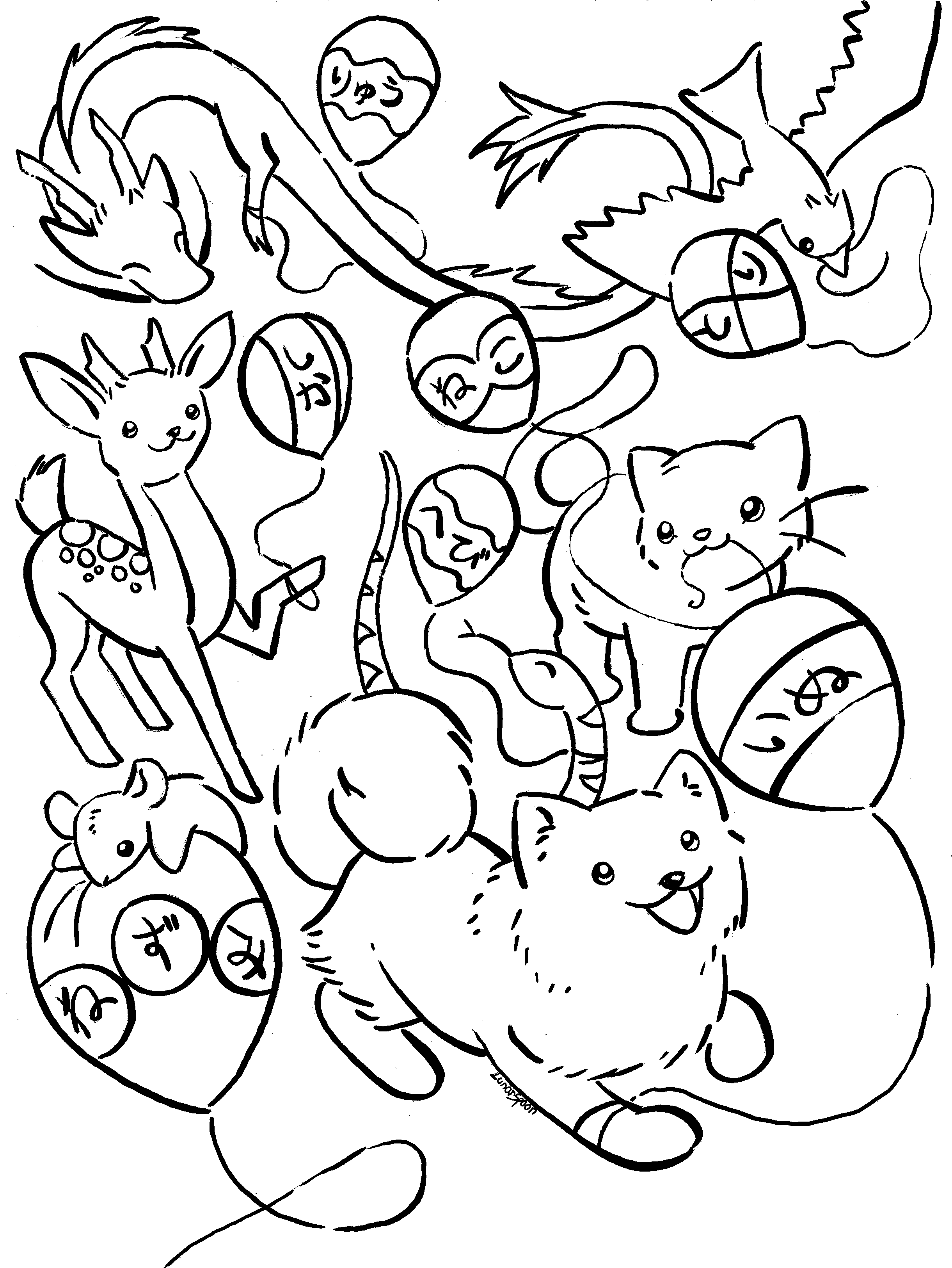 japanese animal coloring pages - photo #1