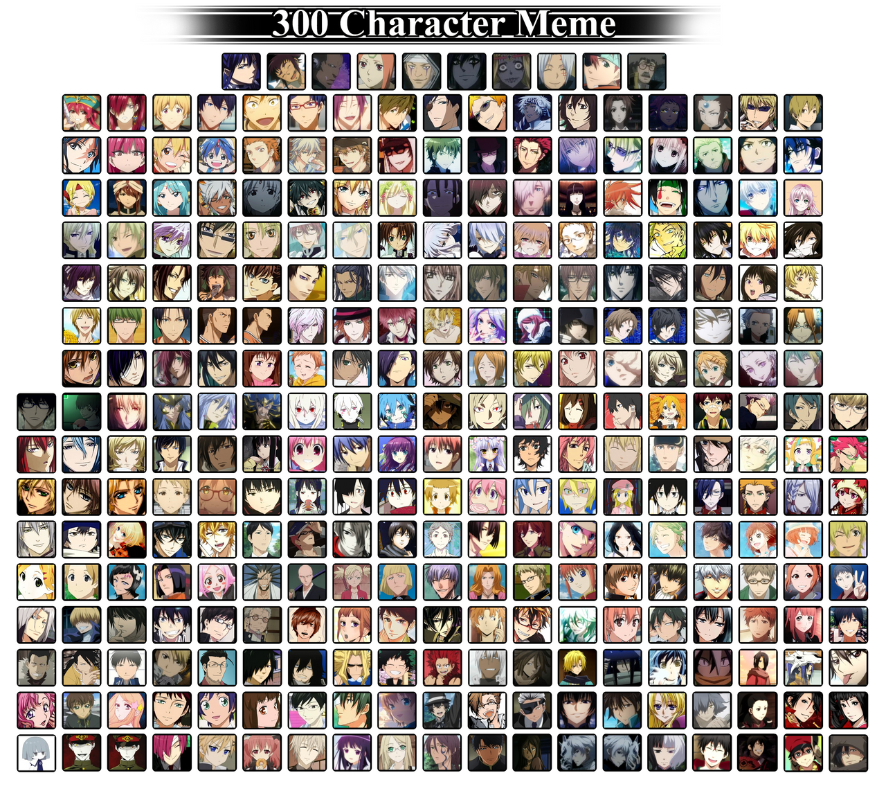 My Top 300 Characters~ by ShizukAngel on DeviantArt