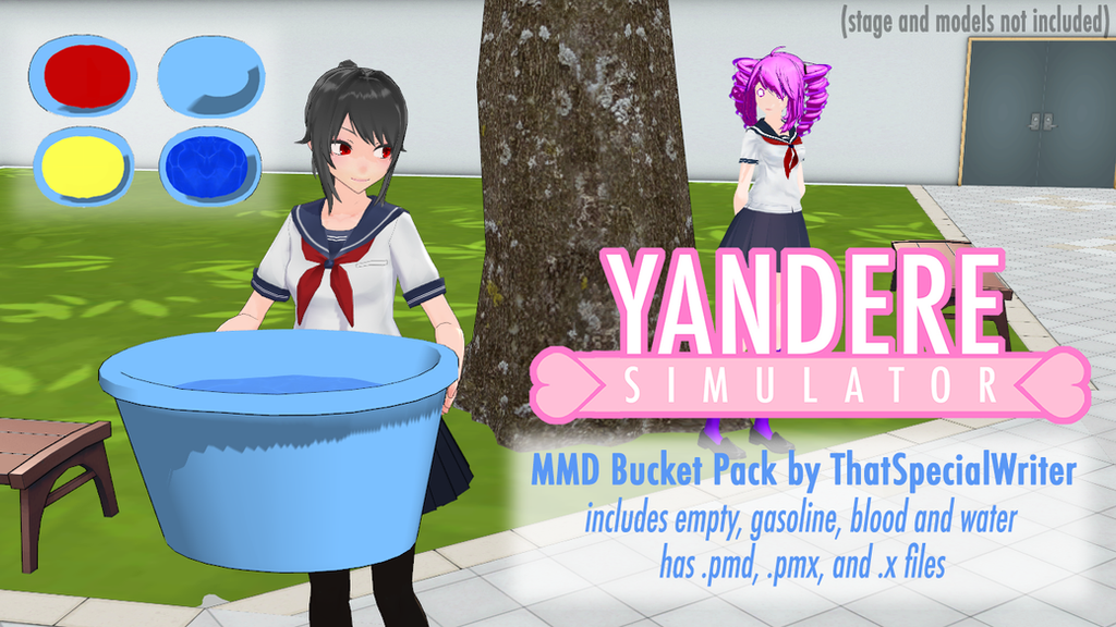 Yandere Simulator MMD Bucket Pack [DL] by 
