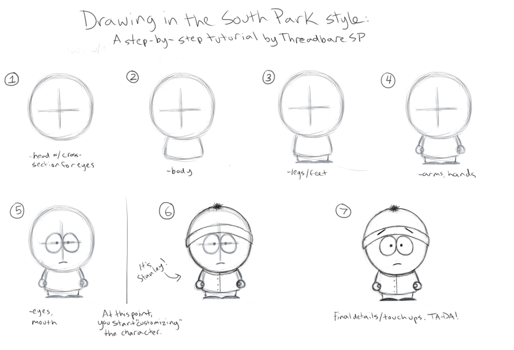 South Park Style Tutorial by ThreadbareSP on DeviantArt