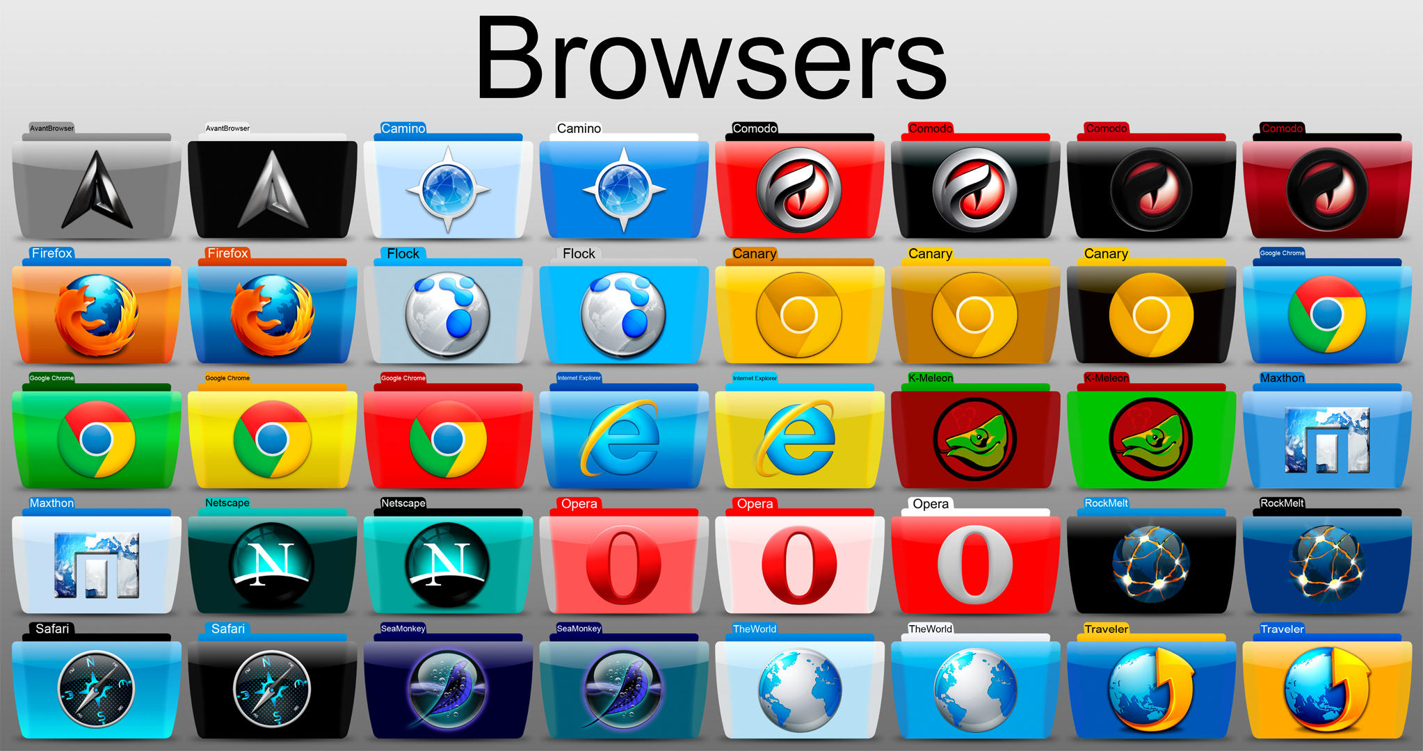 Browsers Colorflow by SamirPA on DeviantArt