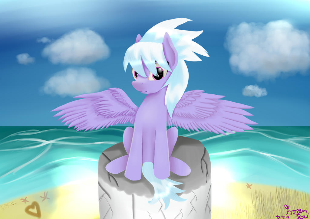 mlp___cloudchaser_on_the_beach_by_frozen