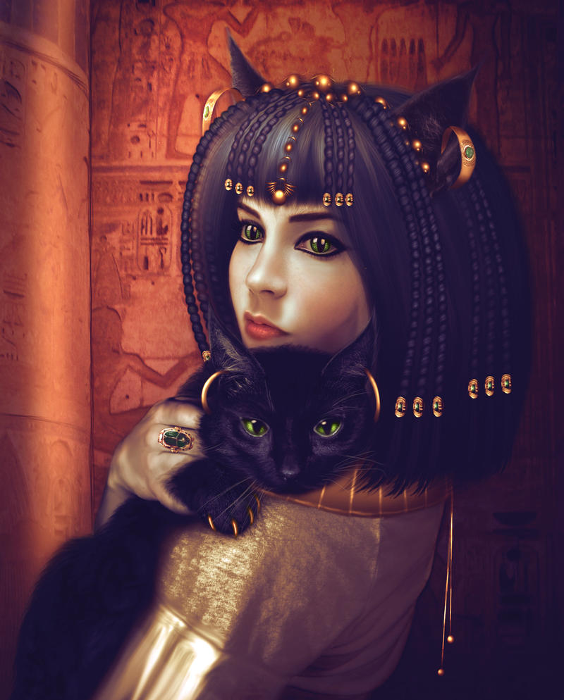 egypt Bastet, la Madre dei Gatti - by mari-na DeviantArt (2011-2017) © dell'autore