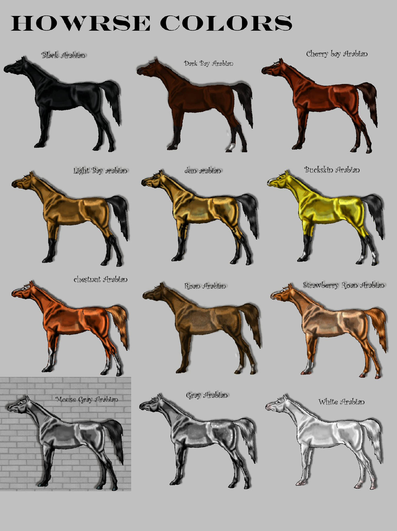 Horse Color Chart by tarot020 on DeviantArt