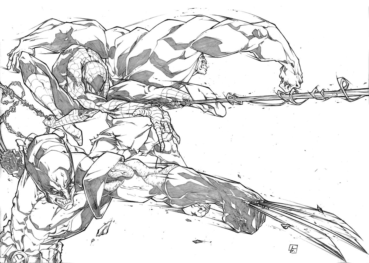Wolverine Spiderman and Hulk ATTACK by marvelmania on ...