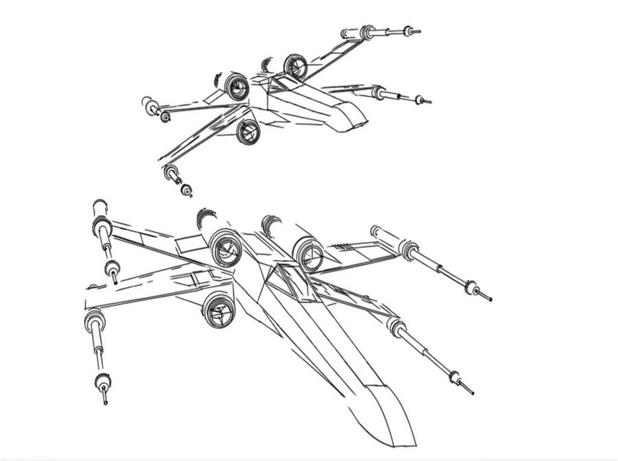 x wing starfighter coloring pages - photo #26